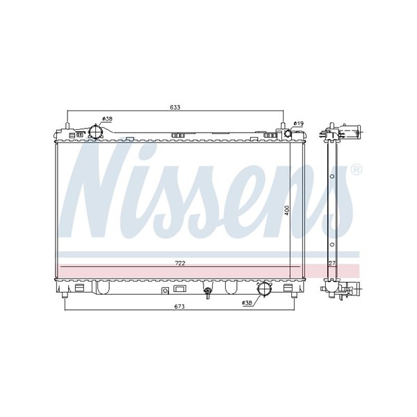 Kylare, motorkylning Nissens 606547 NISSENS Kylare, motorkylning Nissens 606547 NISSENS