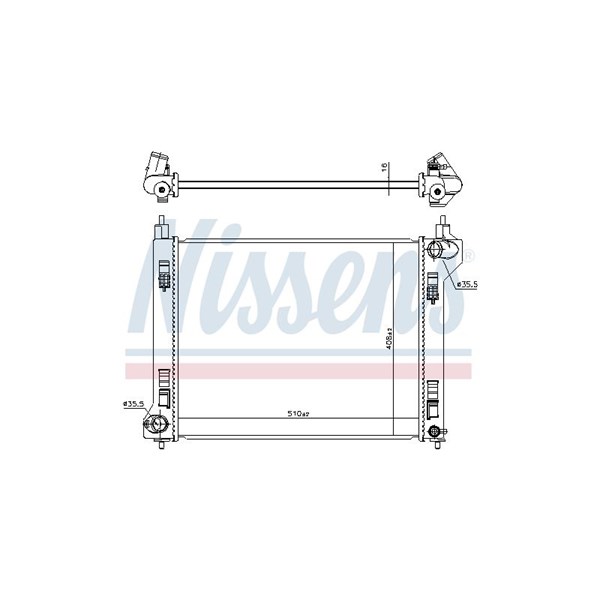 Kylare, motorkylning Nissens 606766 NISSENS Kylare, motorkylning Nissens 606766 NISSENS