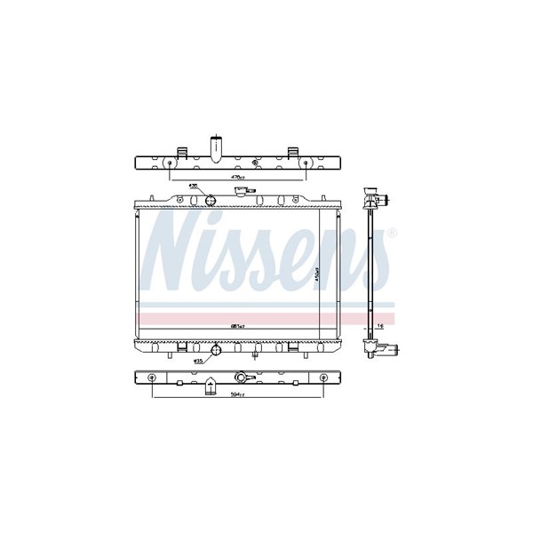 Kylare, motorkylning Nissens 606791 NISSENS