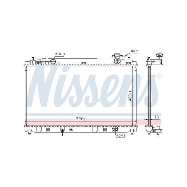 Kylare, motorkylning Nissens 606836 NISSENS Kylare, motorkylning Nissens 606836 NISSENS