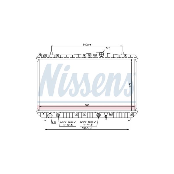 Kylare, motorkylning Nissens 61665 NISSENS Kylare, motorkylning Nissens 61665 NISSENS