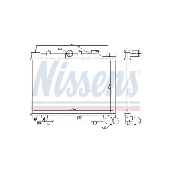 Kylare, motorkylning Nissens 62512 NISSENS