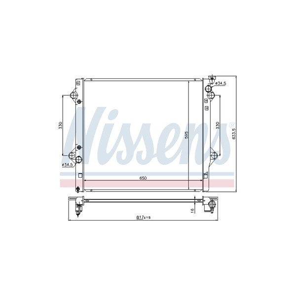 Kylare, motorkylning Nissens 646822 NISSENS Kylare, motorkylning Nissens 646822 NISSENS