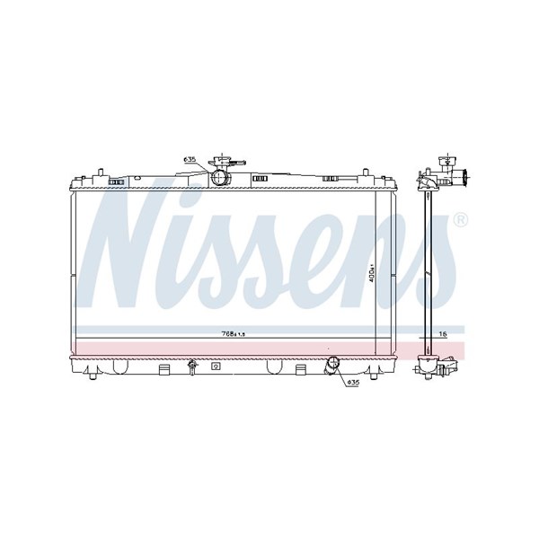 Kylare, motorkylning Nissens 646935 NISSENS Kylare, motorkylning Nissens 646935 NISSENS