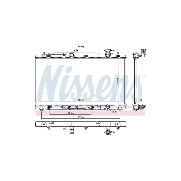 Kylare, motorkylning Nissens 646938 NISSENS