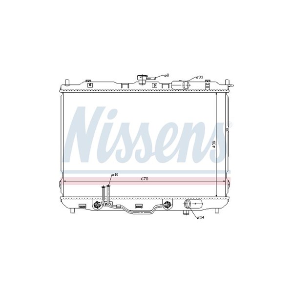 Kylare, motorkylning Nissens 66636 NISSENS Kylare, motorkylning Nissens 66636 NISSENS