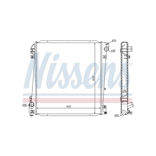 Kylare, motorkylning Nissens 66854 NISSENS Kylare, motorkylning Nissens 66854 NISSENS