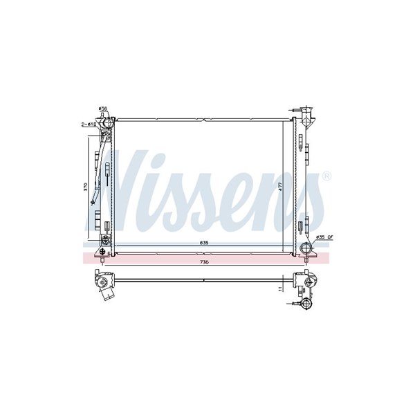 Kylare, motorkylning Nissens 675049 NISSENS