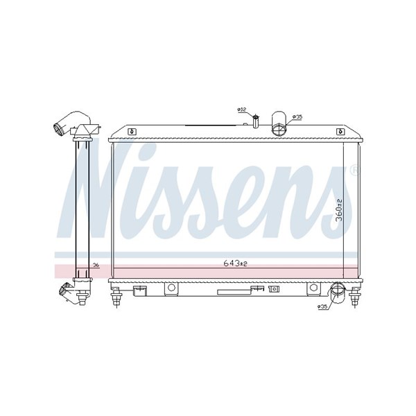 Kylare, motorkylning Nissens 68540 NISSENS