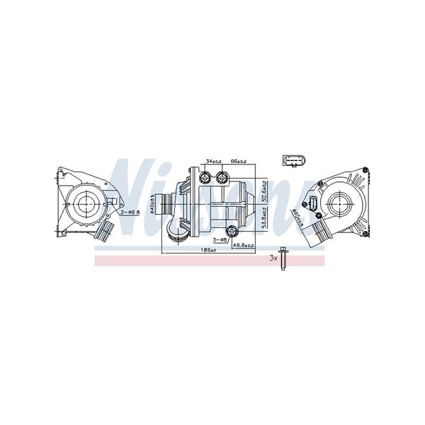Vattenpump 12V Nissens 831087 NISSENS