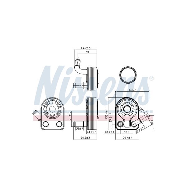 Oljekylare, motor Nissens 90970 NISSENS