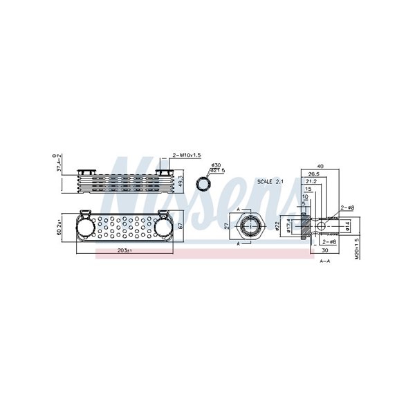 Oljekylare, motor Nissens 90997 NISSENS