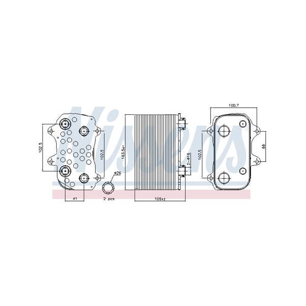 Oljekylare, automatisk transmission Nissens 91164 NISSENS