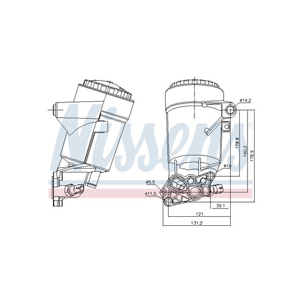 Oljekylare, motor Nissens 91338 NISSENS