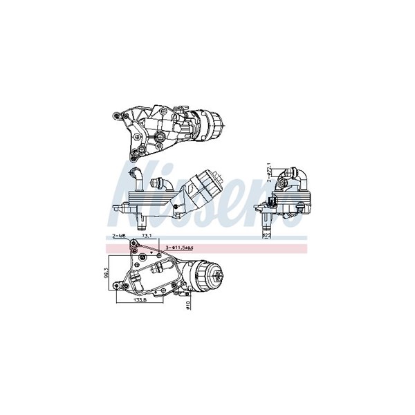 Oljekylare, motor Nissens 91349 NISSENS