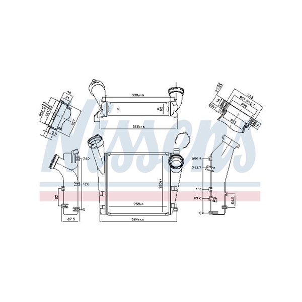 Intercooler, Vänster Nissens 96178 NISSENS Intercooler, Vänster Nissens 96178 NISSENS