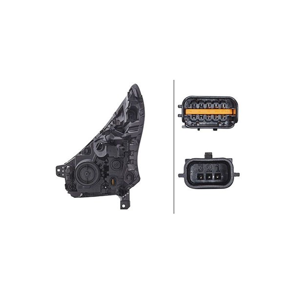 Strålkastare 12V, Höger Hella 1EE 011 410-421 HELLA Strålkastare 12V, Höger Hella 1EE 011 410-421 HELLA