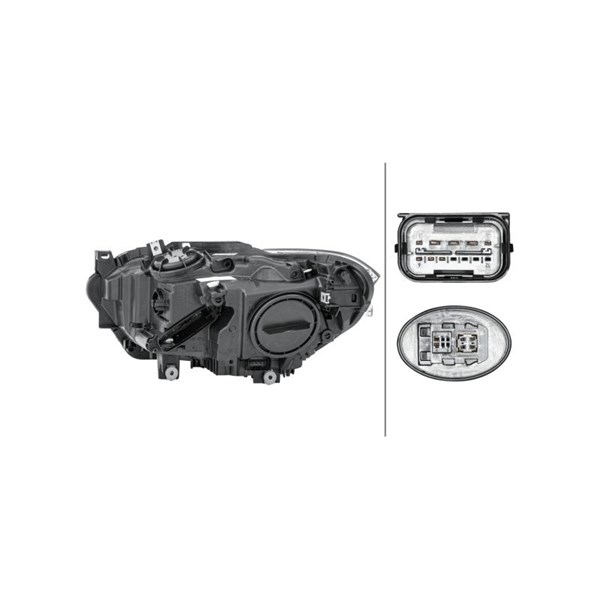Strålkastare 12V, Höger Hella 1EL 010 741-561 HELLA