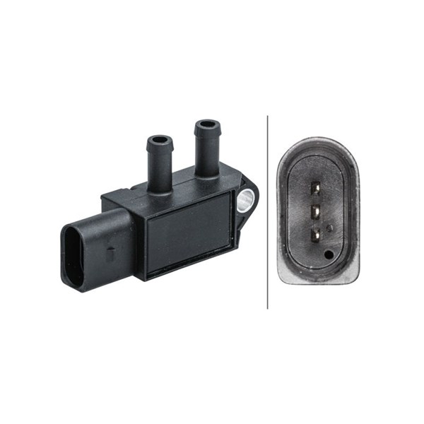 Sensor, avgastryck Hella 6PP 009 409-621 HELLA