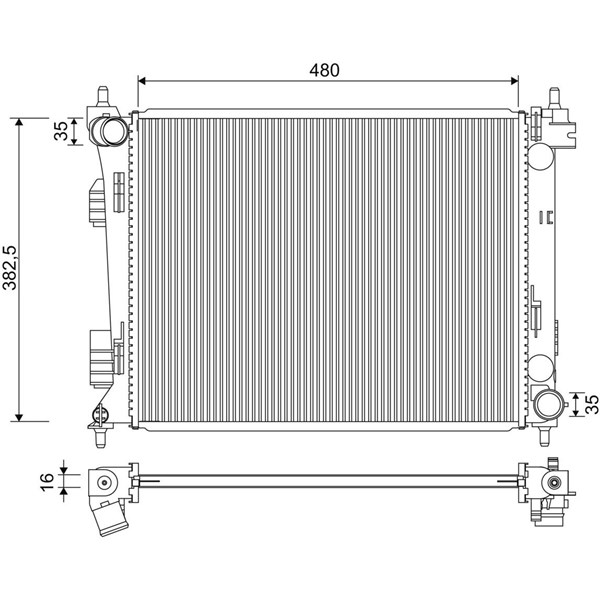 Kylare, motorkylning Valeo 701347 VALEO