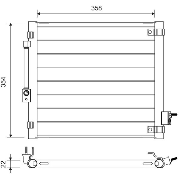 Kondensor, klimatanläggning Valeo 822759 VALEO