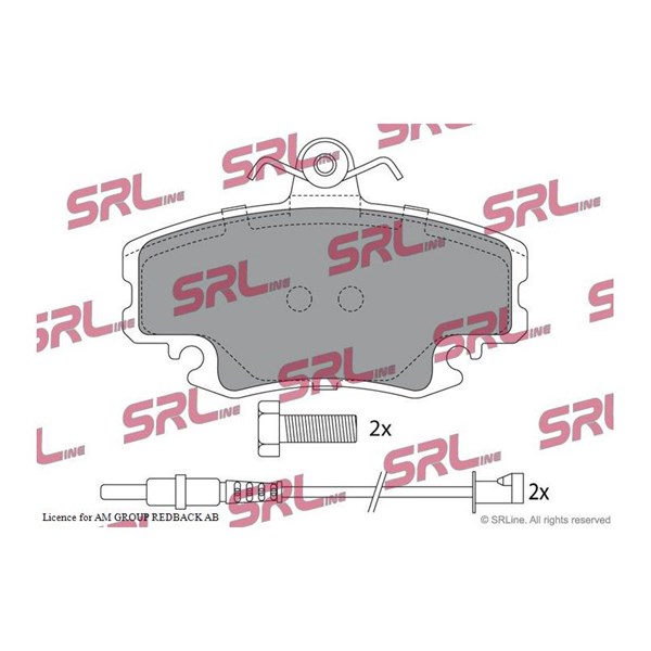 Bromsbeläggsats Solid, Framaxel Srline S70-0006 SRLine