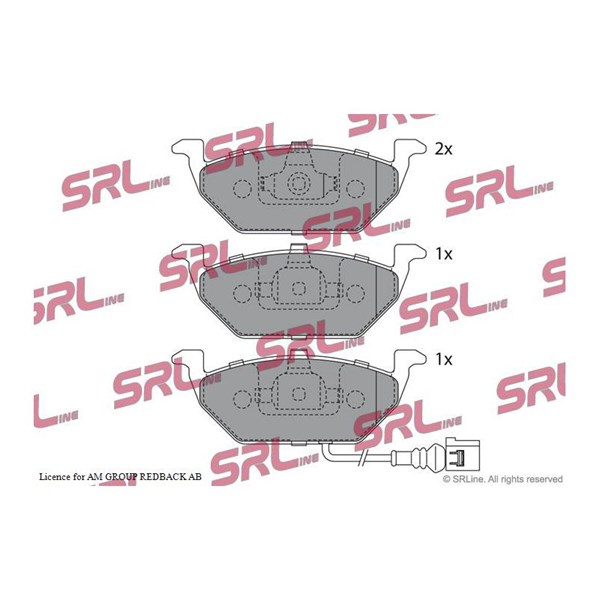 Bromsbeläggsats, Framaxel Srline S70-0010 SRLine