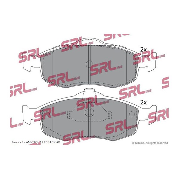 Bromsbeläggsats, Framaxel Srline S70-0014 SRLine