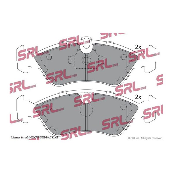 Bromsbeläggsats, Framaxel Srline S70-0016 SRLine