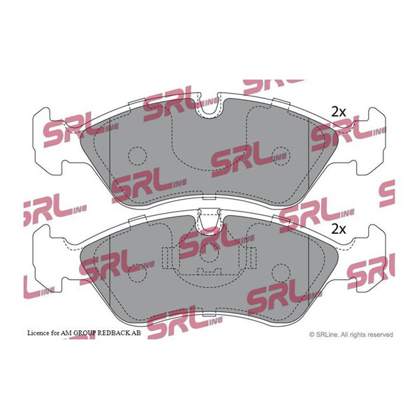 Bromsbeläggsats, Framaxel Srline S70-0026 SRLine