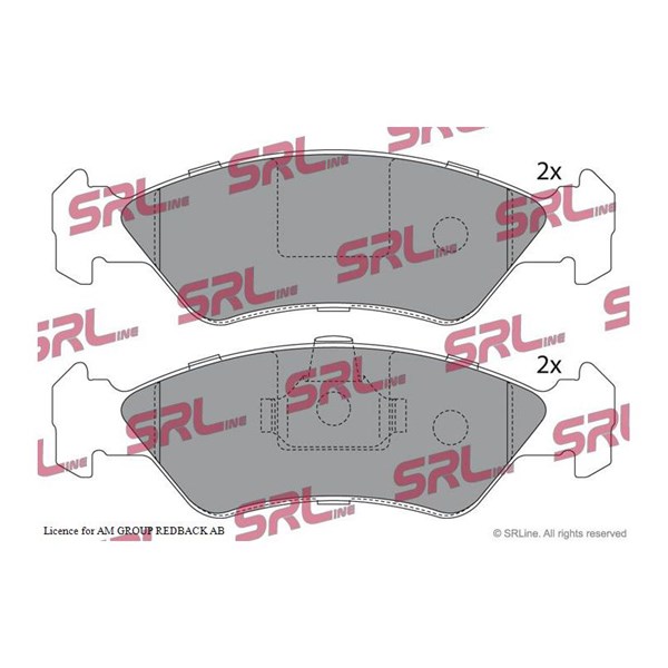 Bromsbeläggsats Solid, Framaxel Srline S70-0030 SRLine