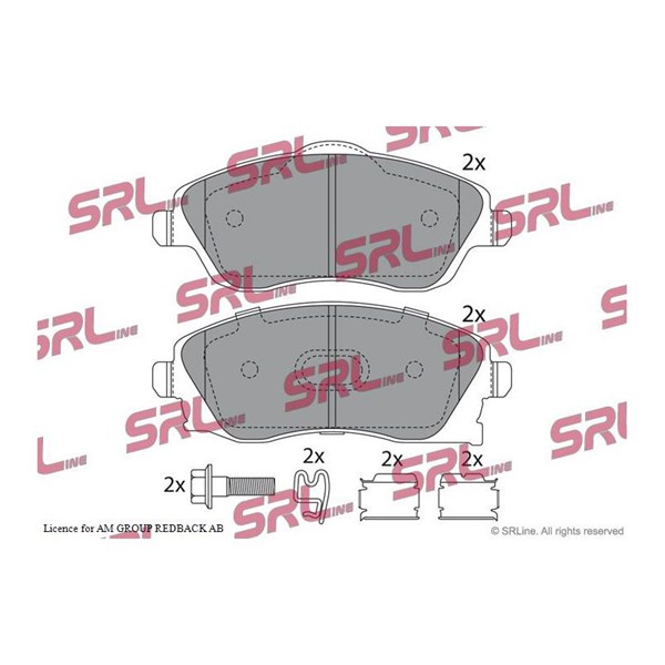 Bromsbeläggsats, Framaxel Srline S70-0031 SRLine