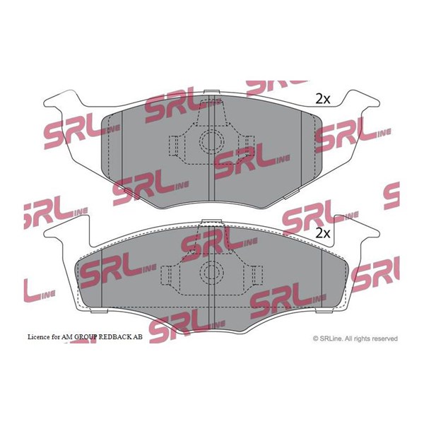 Bromsbeläggsats, Framaxel Srline S70-0036 SRLine