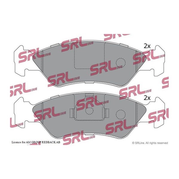 Bromsbeläggsats Solid, Framaxel Srline S70-0046 SRLine
