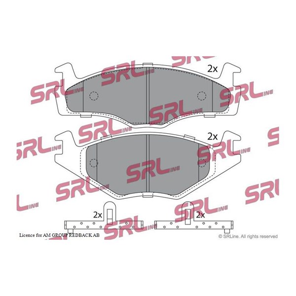 Bromsbeläggsats, Framaxel Srline S70-0048 SRLine