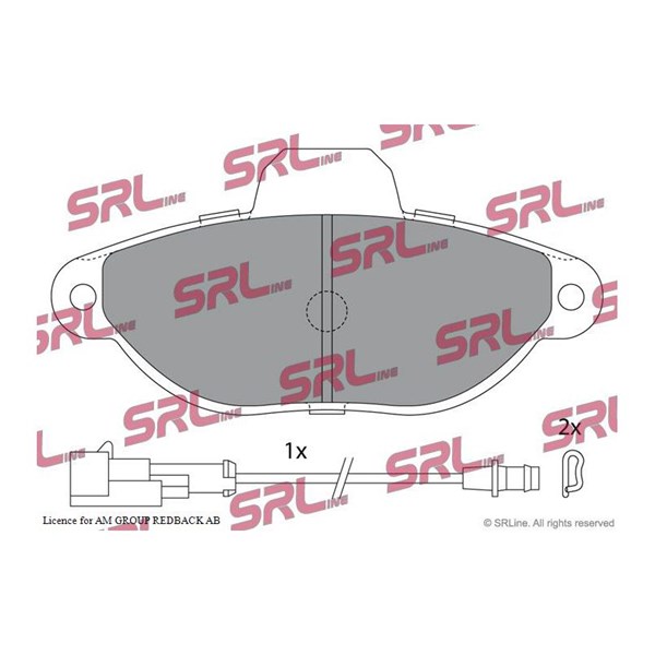 Bromsbeläggsats, Framaxel Srline S70-0050 SRLine