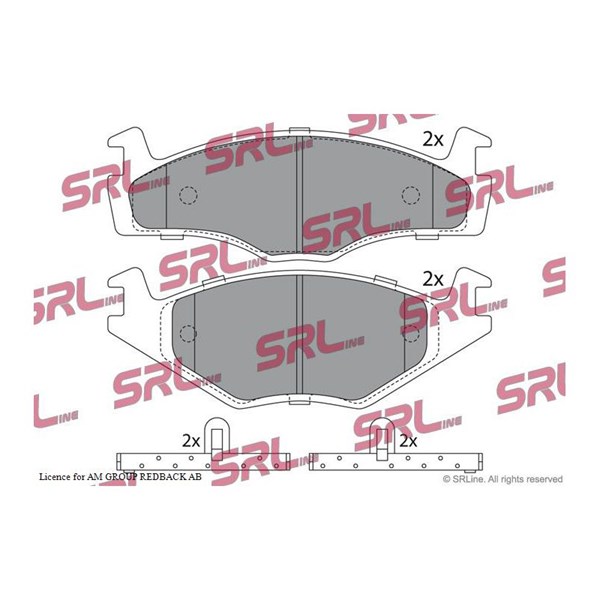 Bromsbeläggsats, Framaxel Srline S70-0064 SRLine