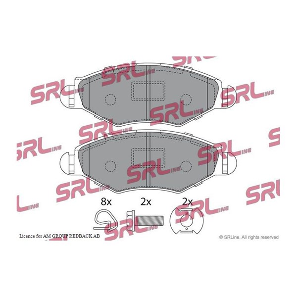 Bromsbeläggsats, Framaxel Srline S70-0070 SRLine