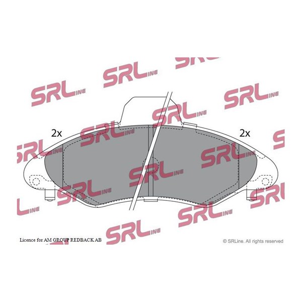 Bromsbeläggsats, Framaxel Srline S70-0078 SRLine
