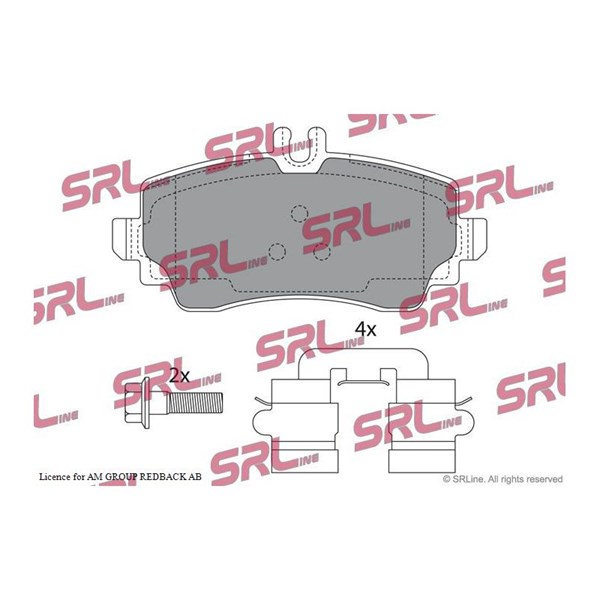 Bromsbeläggsats, Framaxel Srline S70-0080 SRLine