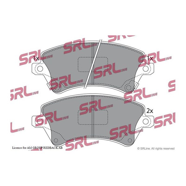 Bromsbeläggsats, Framaxel Srline S70-0100 SRLine
