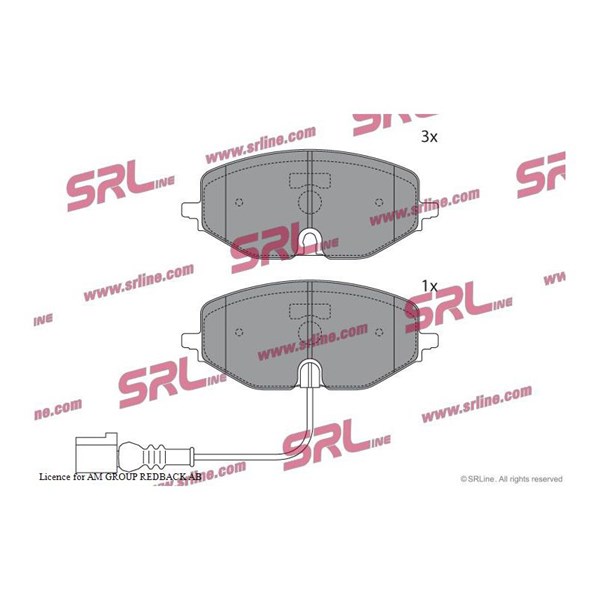 Bromsbeläggsats, Framaxel Srline S70-0100 SRLine