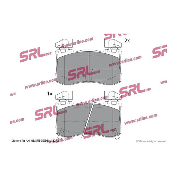 Bromsbeläggsats, Framaxel Srline S70-0100 SRLine