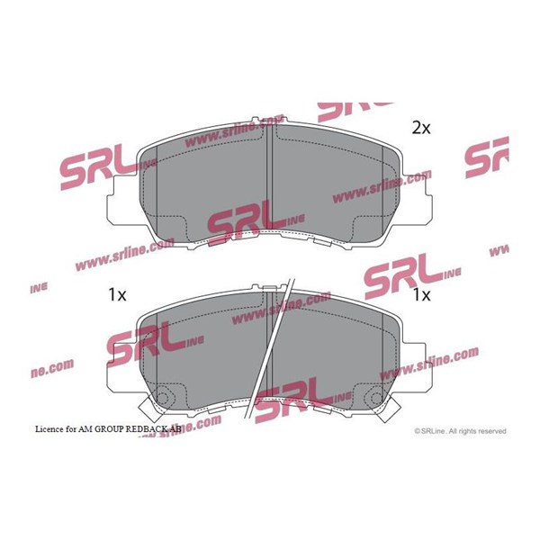 Bromsbeläggsats, Framaxel Srline S70-0100 SRLine