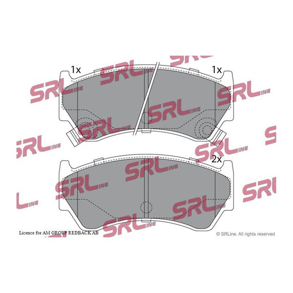 Bromsbeläggsats, Framaxel Srline S70-0102 SRLine