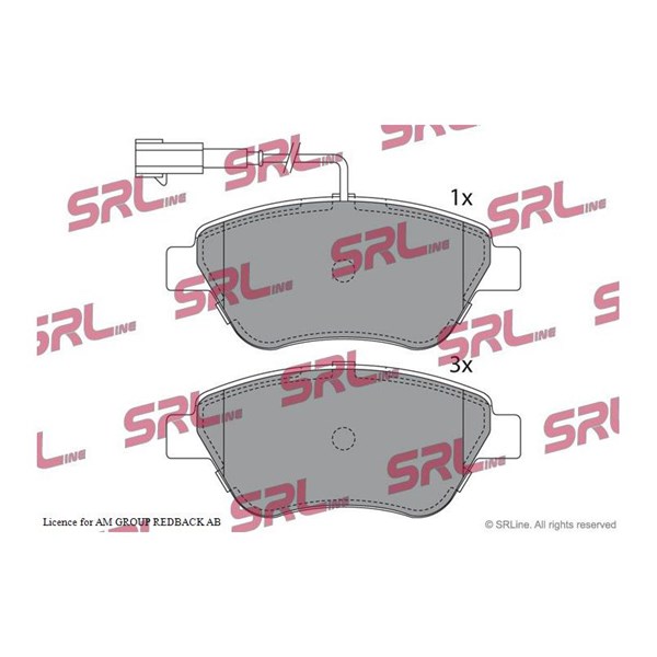 Bromsbeläggsats, Framaxel Srline S70-0118 SRLine