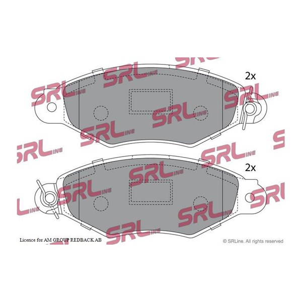 Bromsbeläggsats, Framaxel Srline S70-0122 SRLine