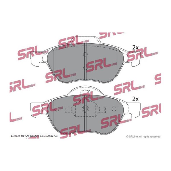 Bromsbeläggsats, Framaxel Srline S70-0131 SRLine