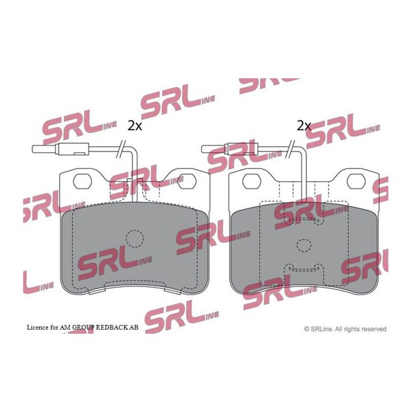 Bromsbeläggsats Solid, Framaxel Srline S70-0134 SRLine