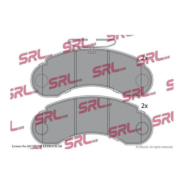 Bromsbeläggsats, Framaxel Srline S70-0165 SRLine